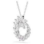 Mesmera pendant Marquise cut, White, Rhodium plated